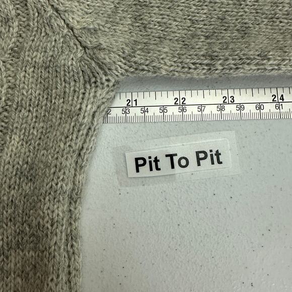 Vintage McGregor Mens Wool Blend Sweater Size XL Gray Cable Knit Fisherman FLAW - Picture 5 of 8